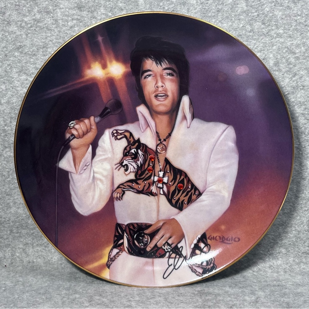 1995 Bradford Exchange Elvis Presley The‎ Superstar Plate Artist Nate Giorgio